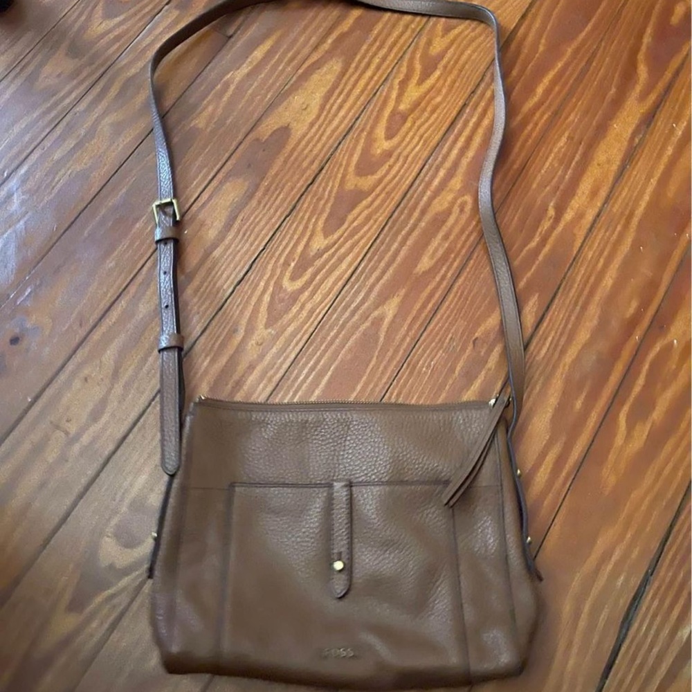 Fossil leather crossbody